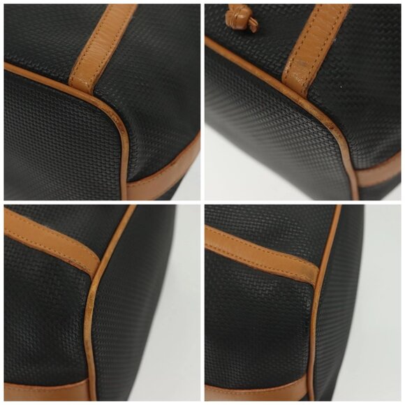 SAINT LAURENT Shoulder Bag PVC Canvas Black Gold Auth 141268 - Picture 14 of 16